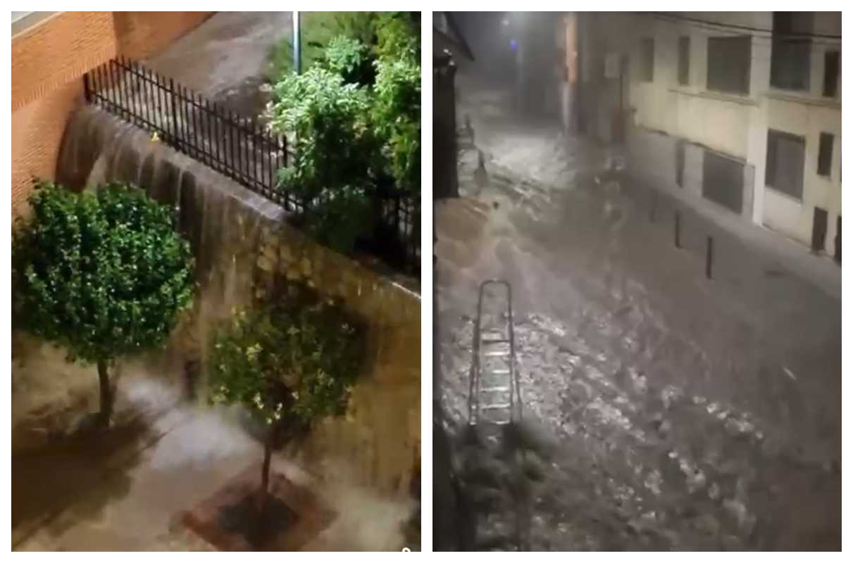 Calles inundadas en Guadalajara.