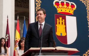 Emiliano García-Page, cuando tomó posesión como presidente de Castilla-La Mancha.