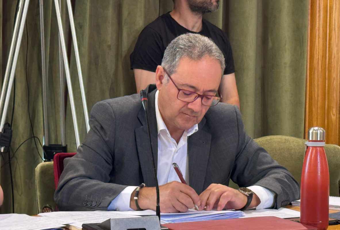 El concejal de Hacienda, Juan Manuel Martínez Melero, durante el pleno.