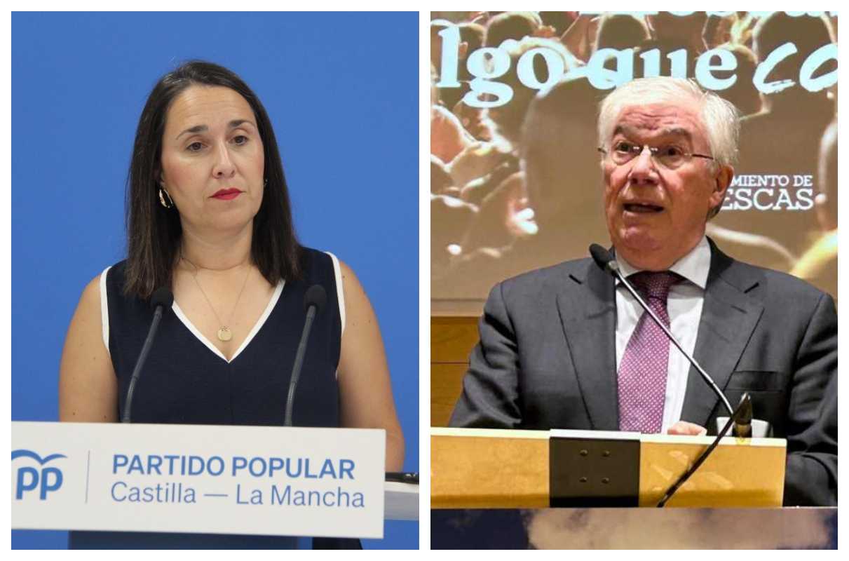 Alejandra Hernández, portavoz del PP en Illescas, y José Manuel Tofiño, alcalde de la localidad toledana.