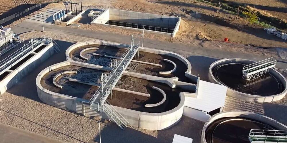 Imagen de una depuradora de aguas residuales en Castilla-La Mancha