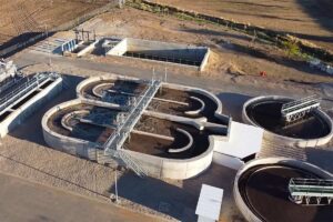 Imagen de una depuradora de aguas residuales en Castilla-La Mancha