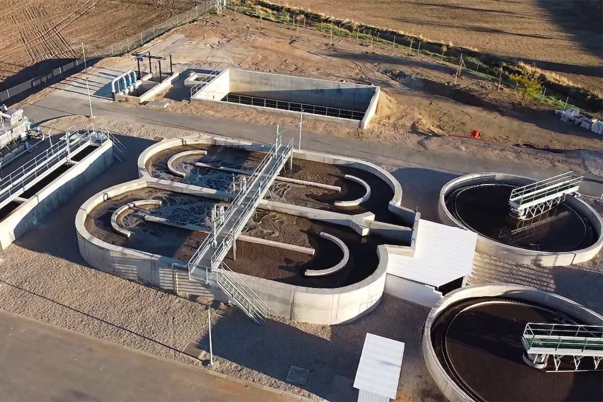 Imagen de una depuradora de aguas residuales en Castilla-La Mancha