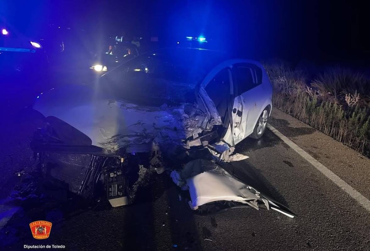 Imagen del accidente en el km 30 de la CM-4009.