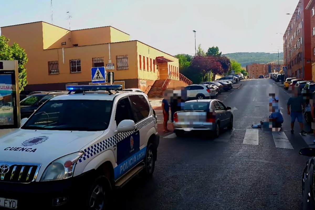Atropello en Cuenca. Foto: @policialocalcuenca
