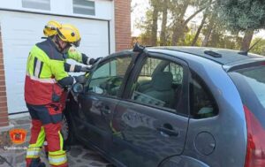 Rescate de un bebé de un año en Santa Olalla.