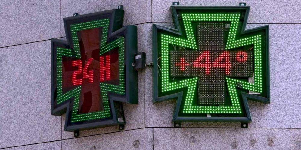 Termómetro en Toledo marcando 44 grados