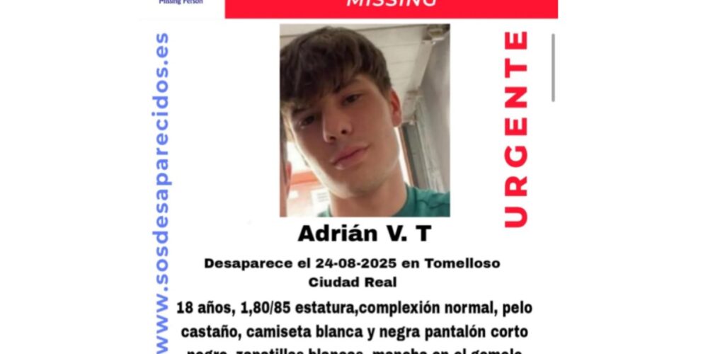 Adrián ha desaparecido este domingo