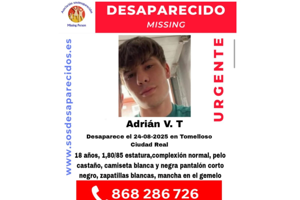 Adrián ha desaparecido este domingo