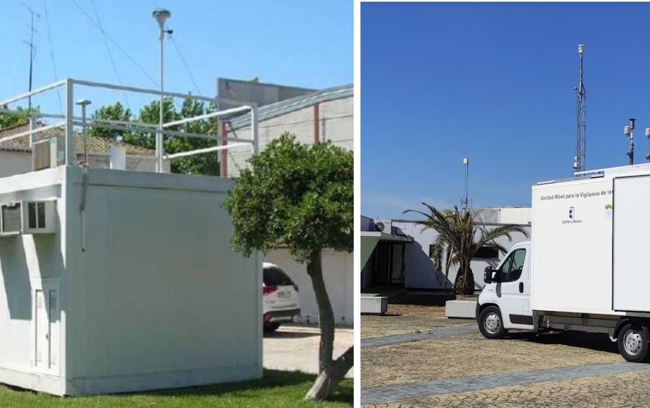 Estaciones de medición de la calidad del aire en Castilla-La Mancha.