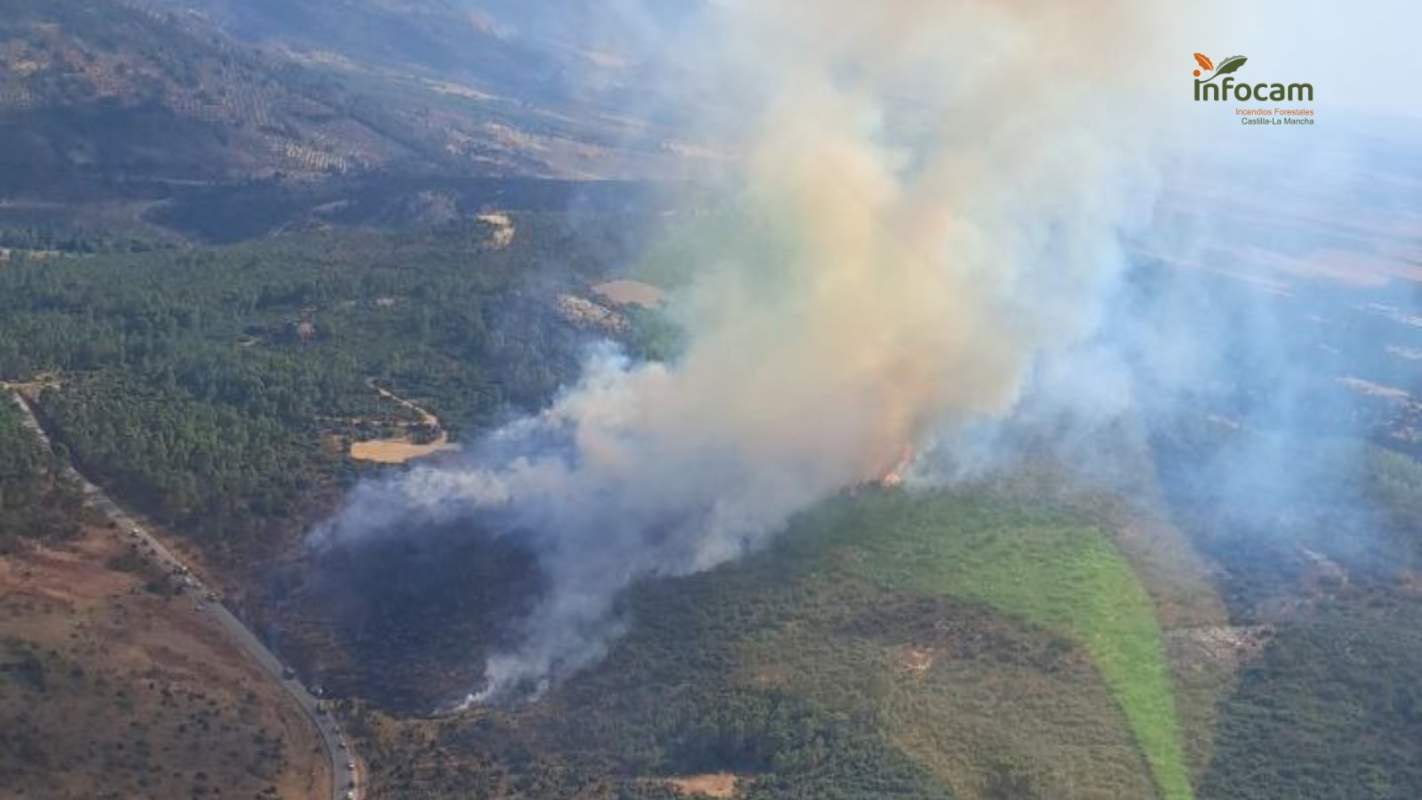 Detalle del incendio de Salobre.