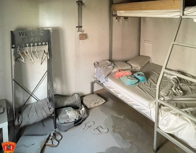 Así quedó unos de los cuartos de la vivienda turística.