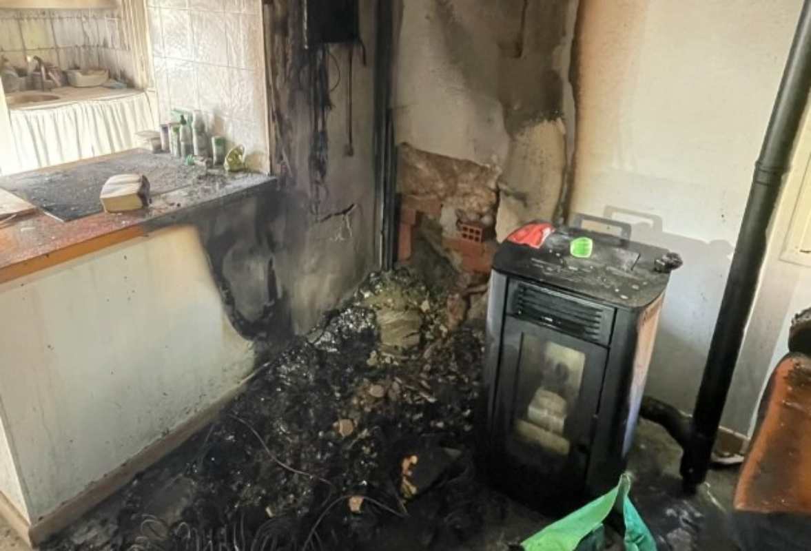 La cocina acabó en este estado.