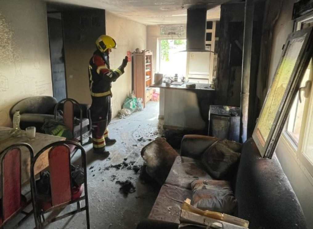 La cocina quedó en este estado.