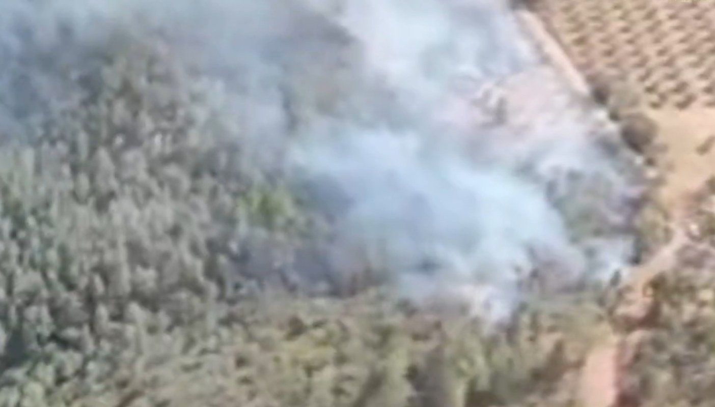 Detalle del incendio de Horcajo de los Montes.