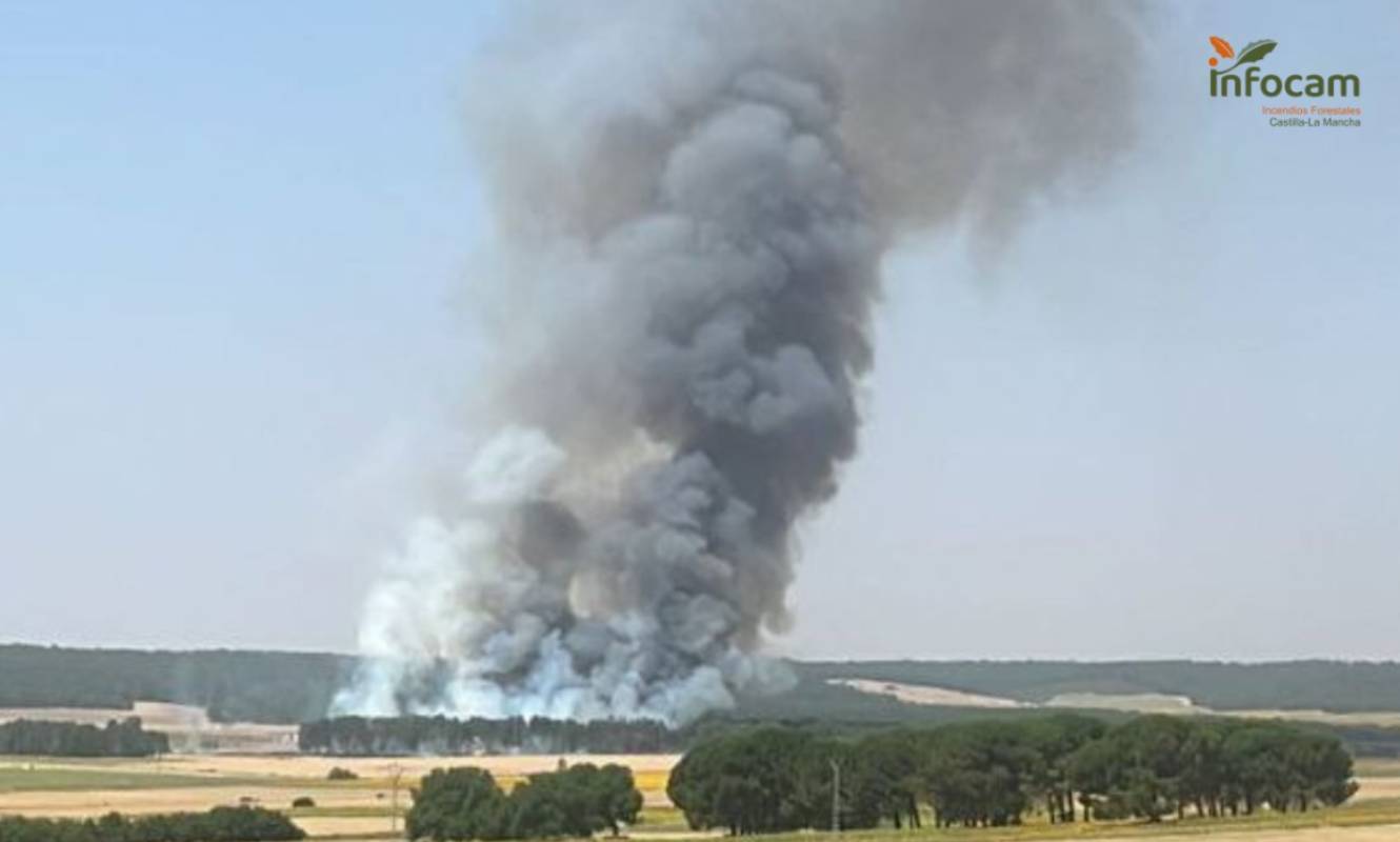 Imagen del incendio en Almodóvar del Pinar.