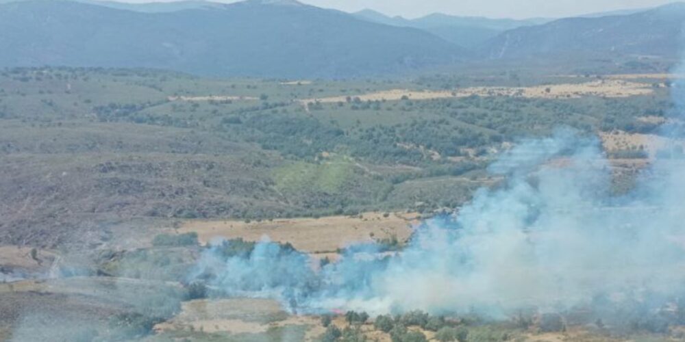 Incendio en Campillo de Ranas. Foto: Infocam