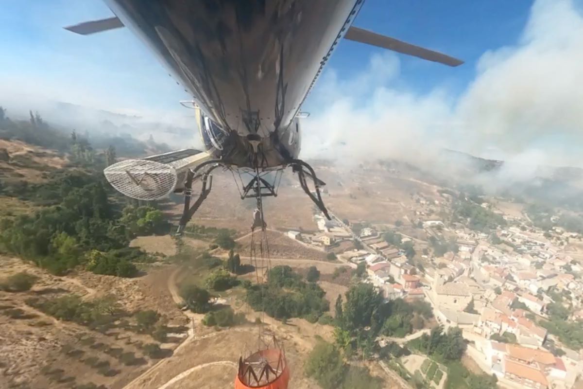 Incendio forestal en Loranca de Tajuña (Guadalajara). Foto: Infocam