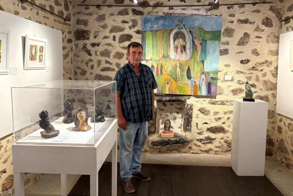 Jorge Lencero, xon una mínima parte de la obra que expone en Melque.