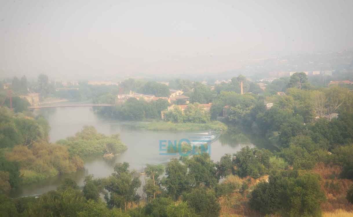 Niebla por contaminación en Toledo. Foto: Rebeca Arango.