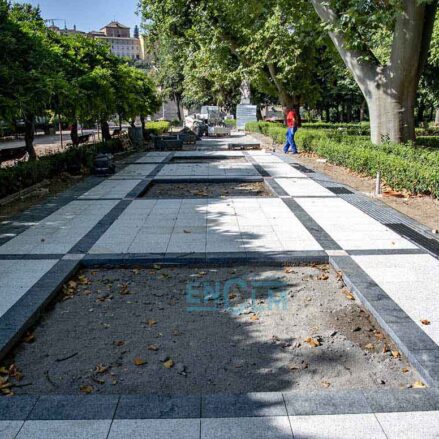 Imagen de las obras en el Parque de la Vega. Foto: Rebeca Arango.