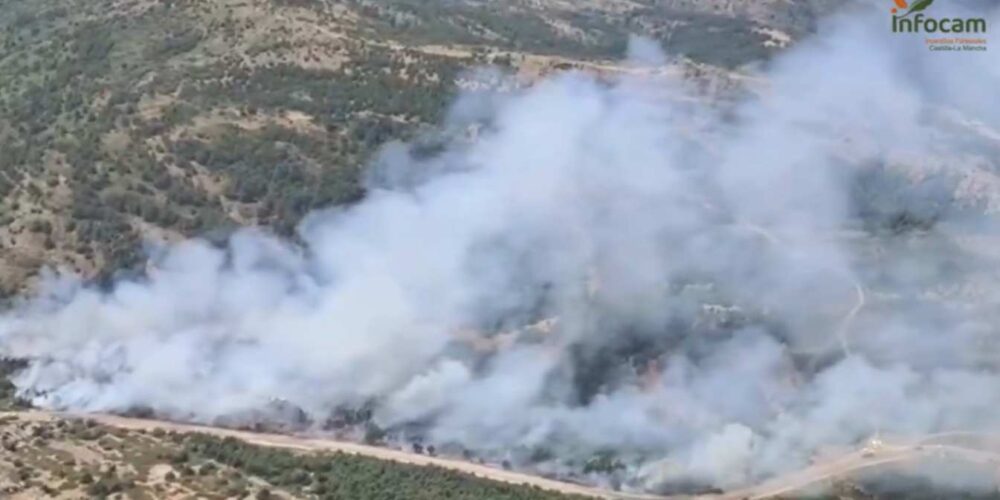 Incendio en La Huerce (Guadalajara).