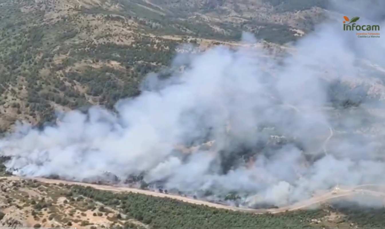 Incendio en La Huerce (Guadalajara).