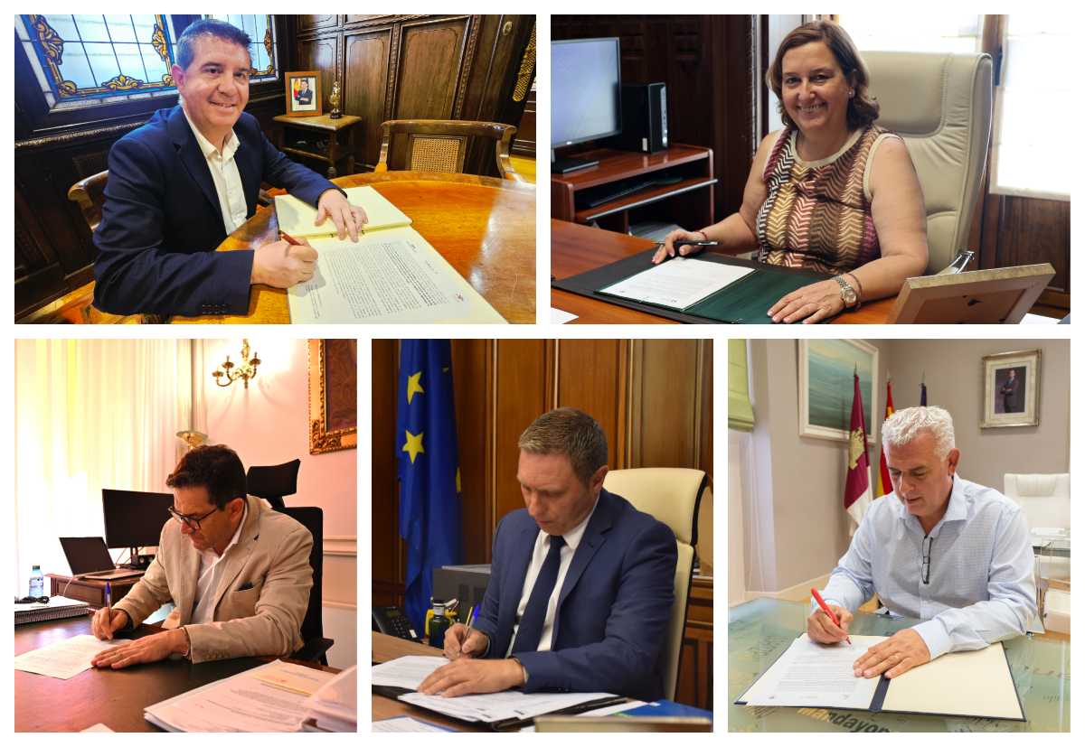 (De izquierda a derecha, y de arriba a abajo) Santiago Cabañero, Conchi Cedillo, Miguel Ángel Valverde, Álvaro Martínez Chana y José Luis Vega.