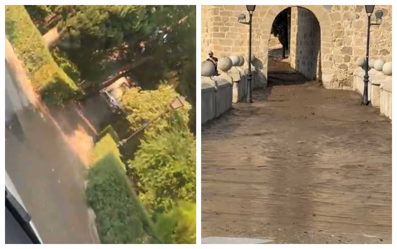 Rotura de una tubería en Toledo.