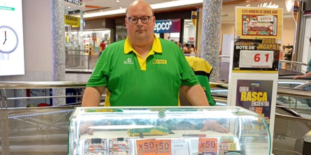 Sergio, vendedor de la Once en Talavera de la Reina (Toledo)