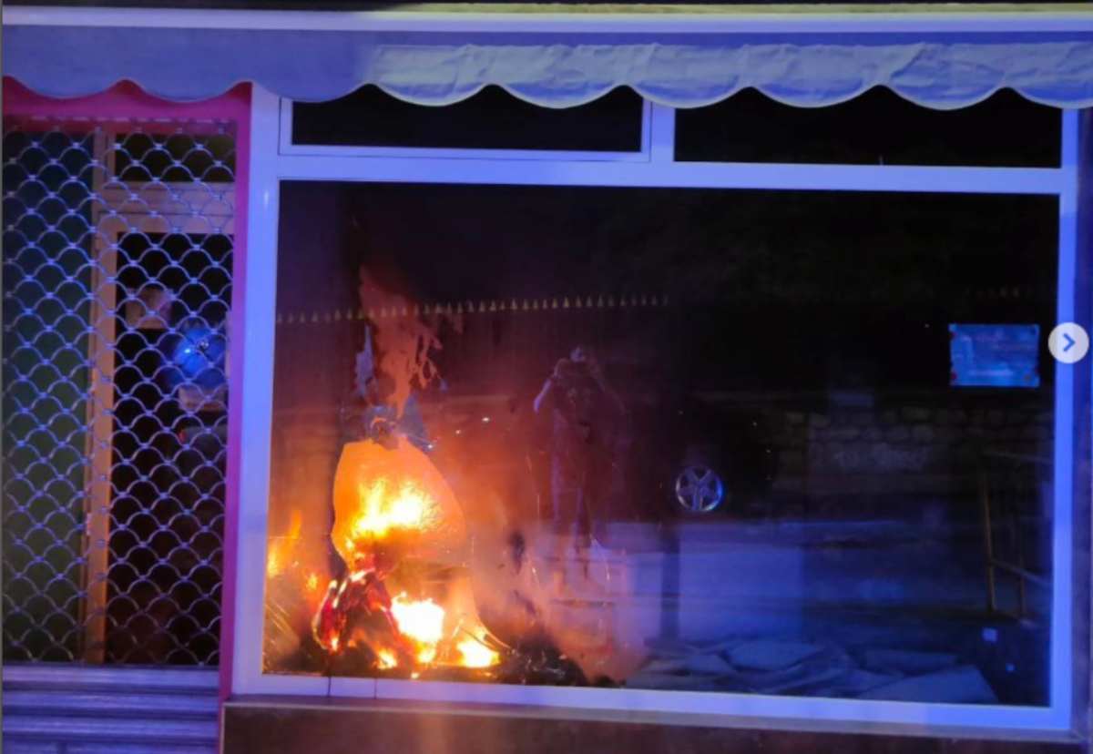 Incendio en un escaparate de Cuenca.