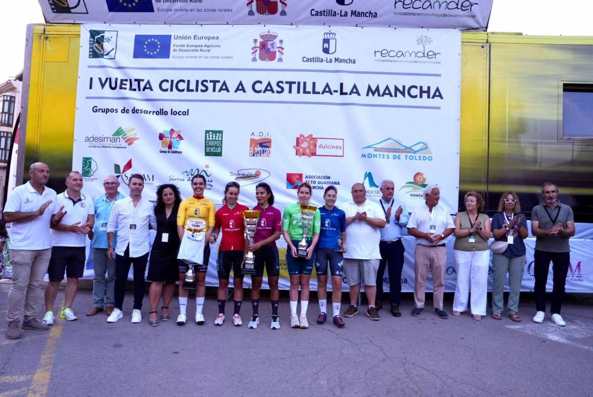 Podio de la Vuelta a Castilla-La Mancha Leader. Foto: VisualProFoto.
