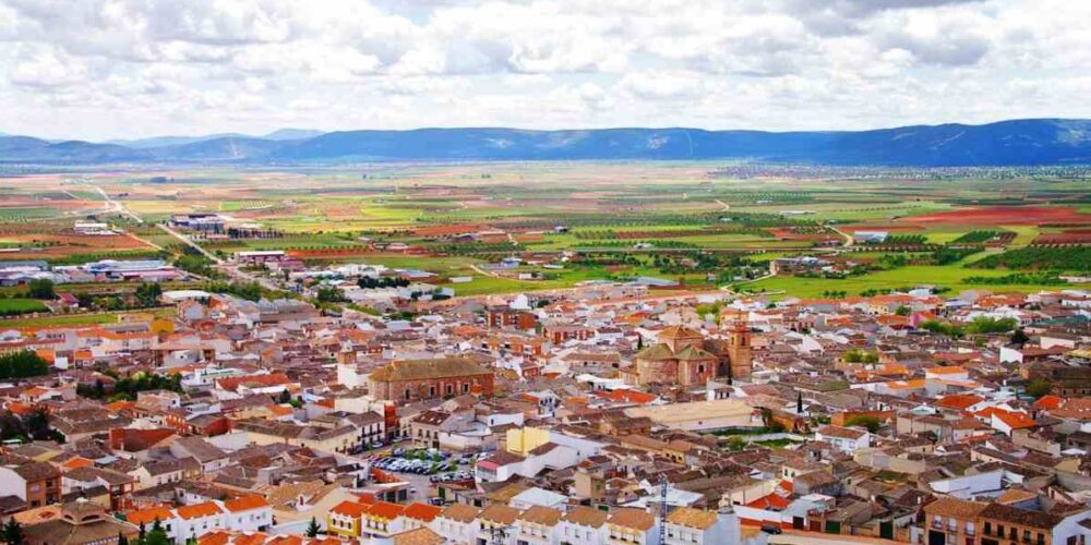 Foto aérea de Los Yébenes (Toledo).