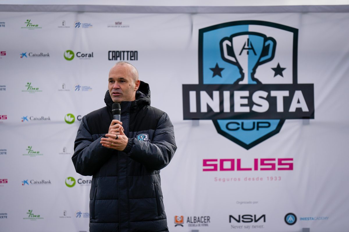 Andrés Iniesta, en la presentación.