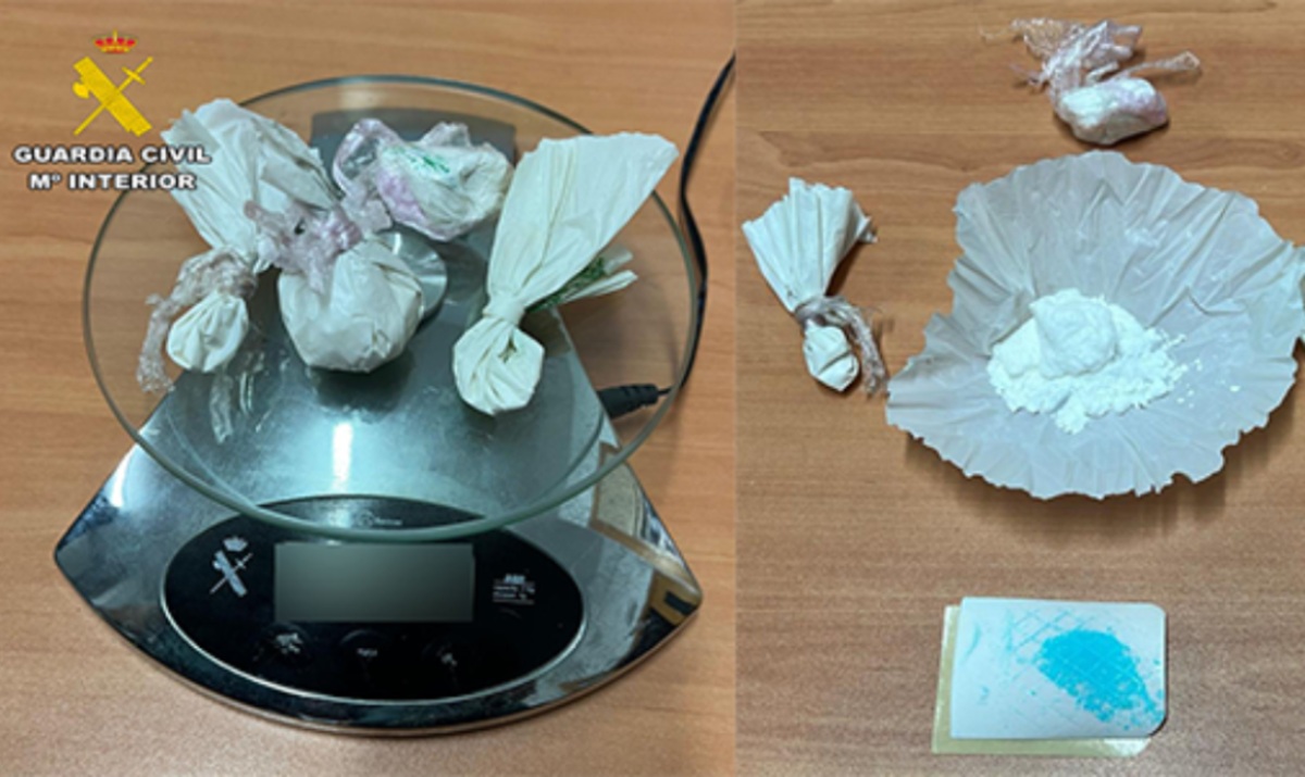 Droga intervenida por la Guardia Civil de Letur (Albacete)
