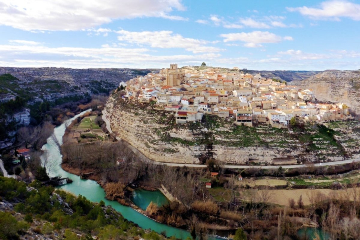 Vista aérea de Jorquera (Albacete). Foto: Turismo La Manchuela