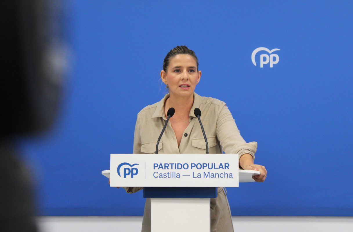 Carolina Agudo, en la rueda de prensa.