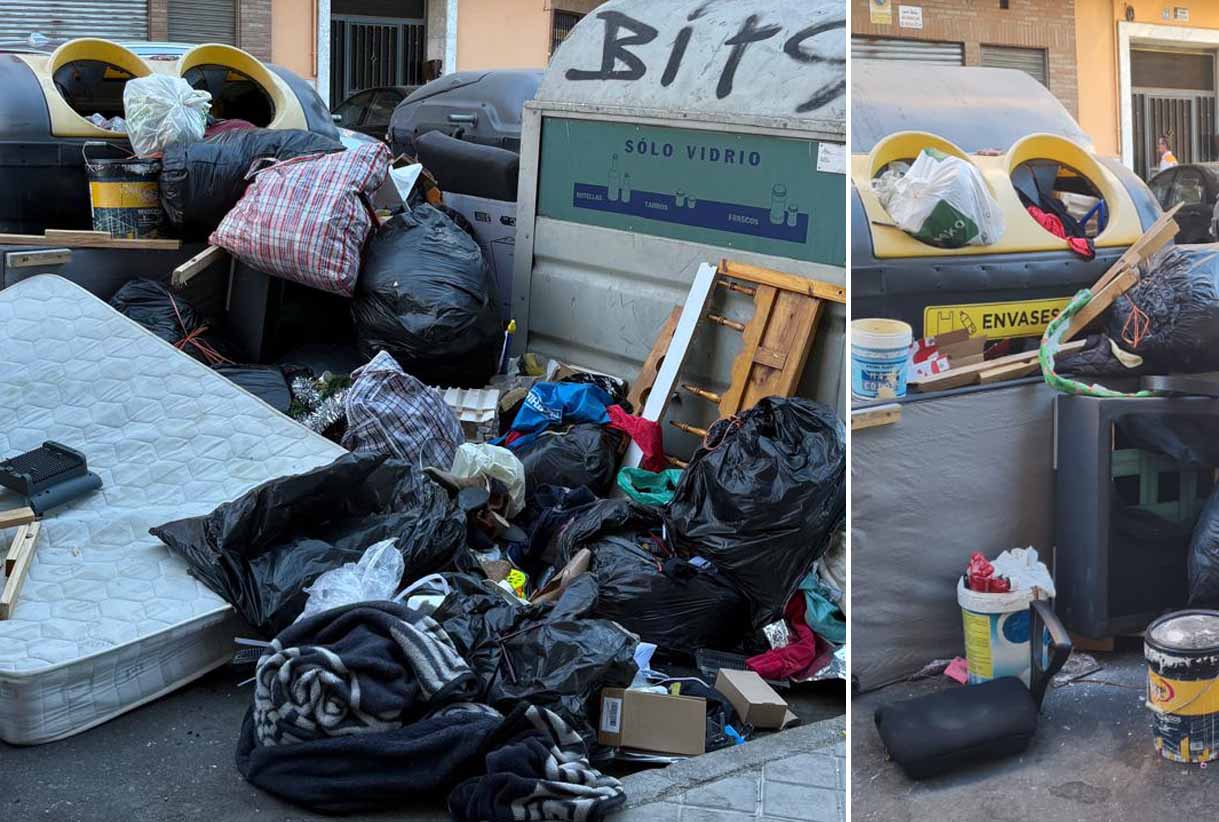 Basura por las calles de Talavera. Foto: PSOE local
