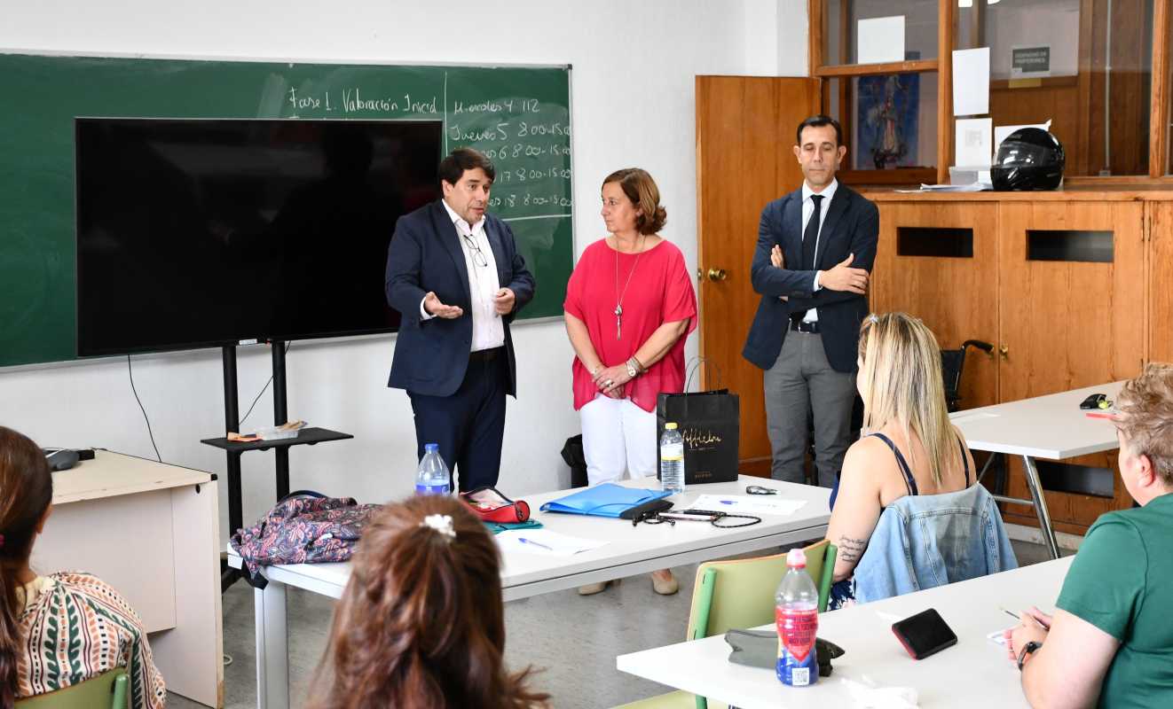 Concepción Cedillo, cuando visitó EFA Oretana (foto de archivo de la Diputación).