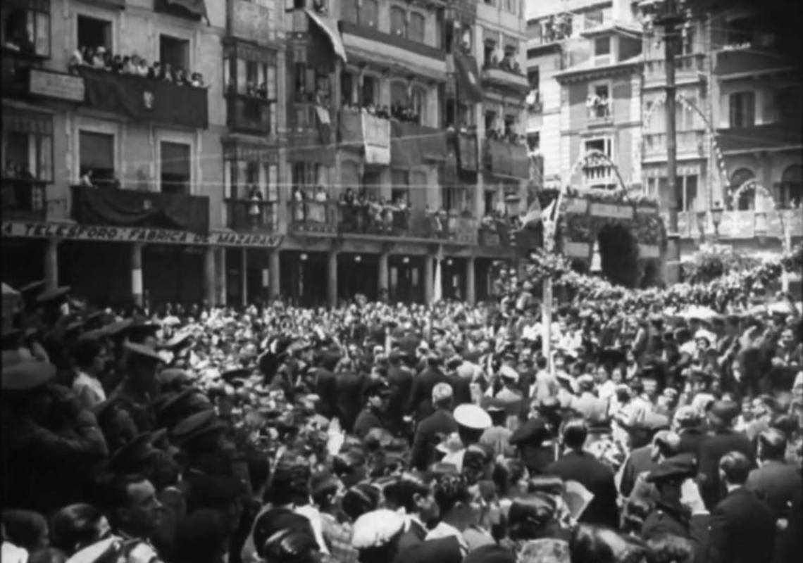 Fastos por el hermanamiento de las dos ciudades en 1934. Foto: Filmoteca Histórica Toledana.