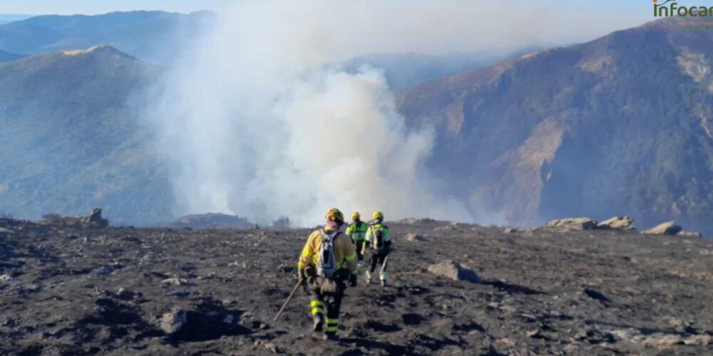 Imagen del incendio en Peñalba de la Sierra.
