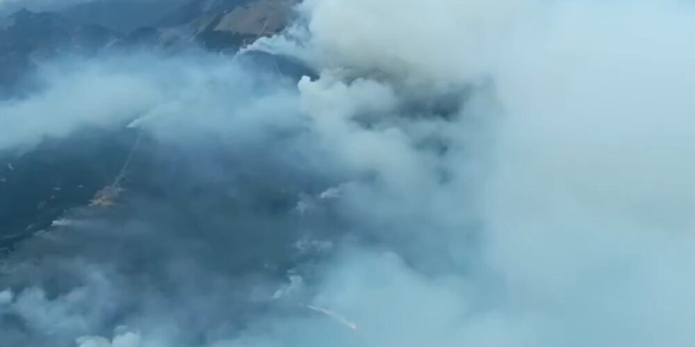 Incendio forestal de Peñalba de la Sierra (Guadalajara) este domingo. Foto: Infocam