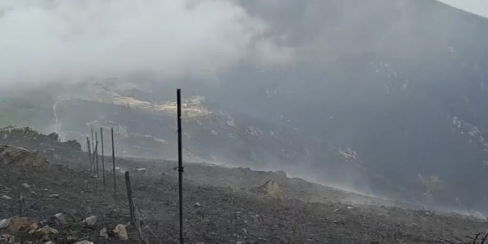 Incendio forestal de Peñalba de la Sierra (Guadalajara) este domingo. Foto: Infocam