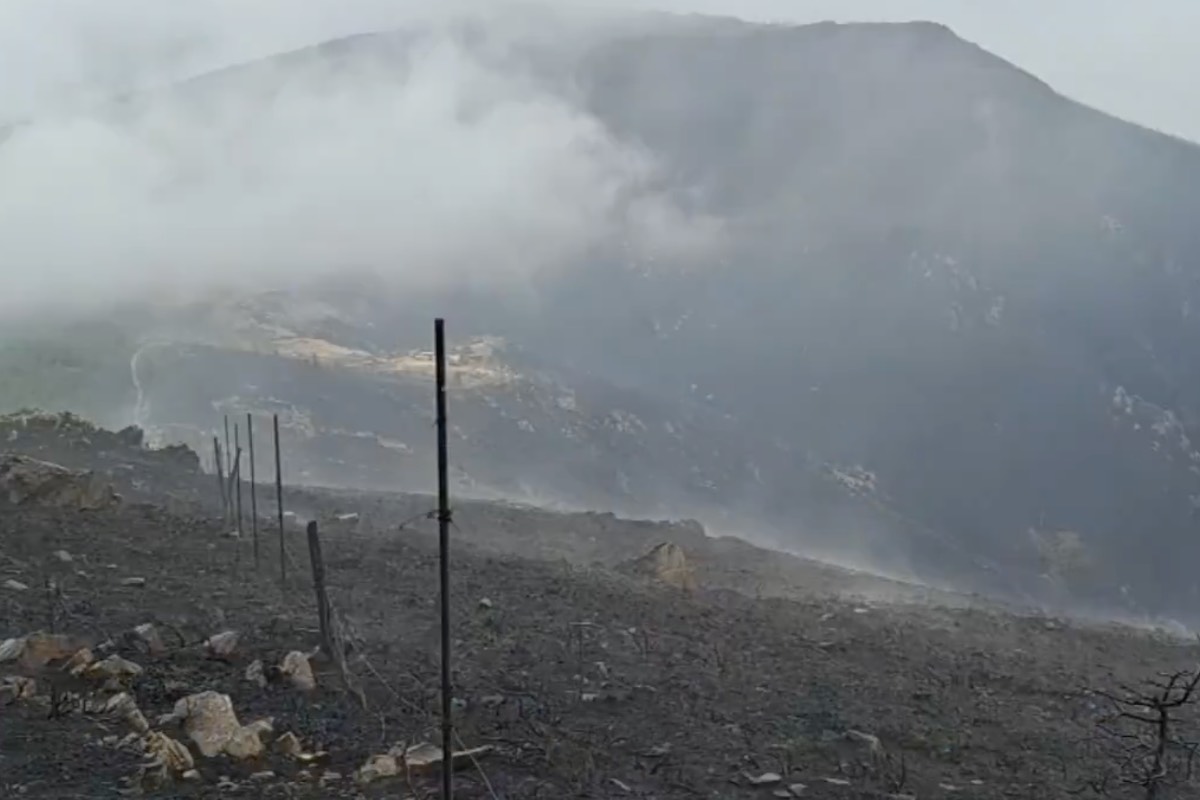 Incendio forestal de Peñalba de la Sierra (Guadalajara) este domingo. Foto: Infocam