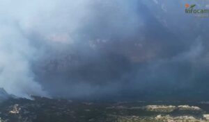 Así está el incendio de Guadalajara este miércoles.