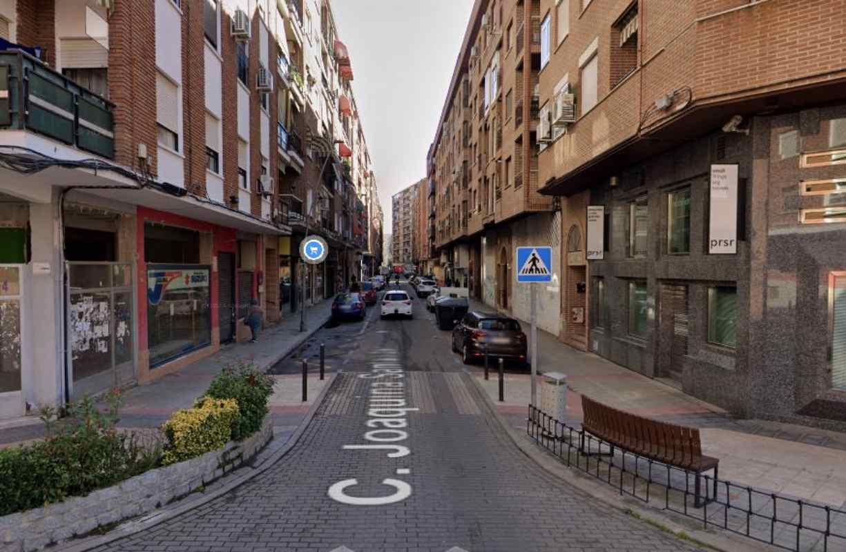 Calle Joaquina Santander de Talavera, donde hubo un herido en una casa.
