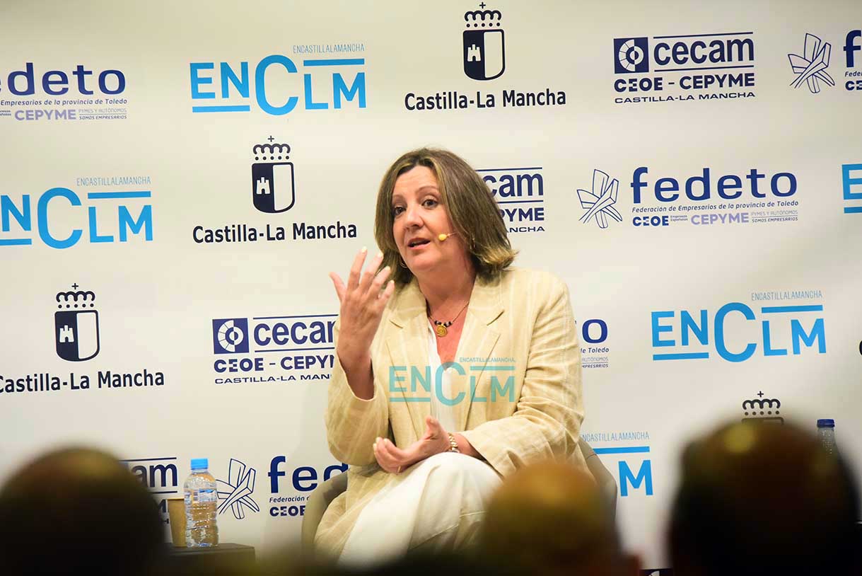 Patricia Franco en la Jornada 'Castilla La Mancha. Tierra de Oportunidades'. Foto: Rebeca Arango.