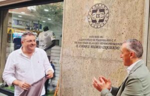 Enrique Madrid (izquierda) y Miguel Ángel Ruiz, inaugurando la nueva sede del Calvo Sotelo Puertollano.