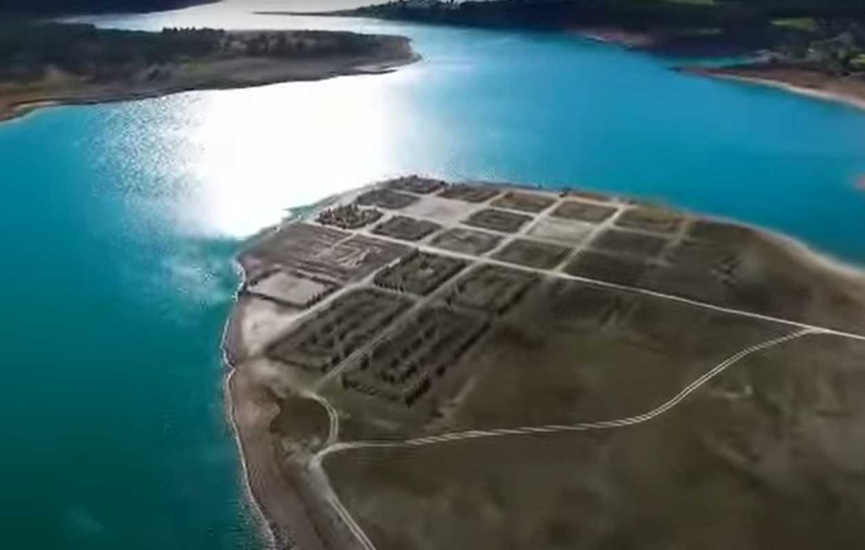 Imagen aérea del Real Sitio de La Isabela.