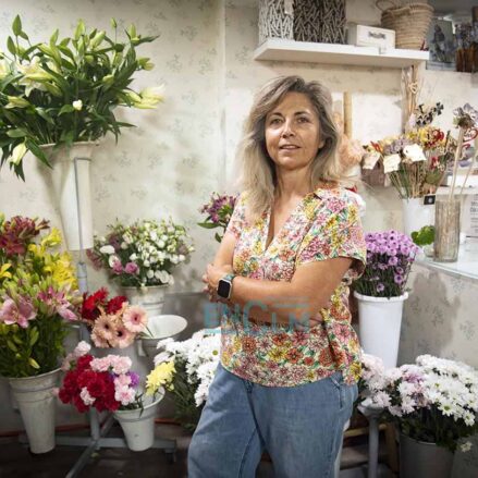 Irene Martín-Maestre, en su Florería El Jardín. Foto: Rebeca Arango.